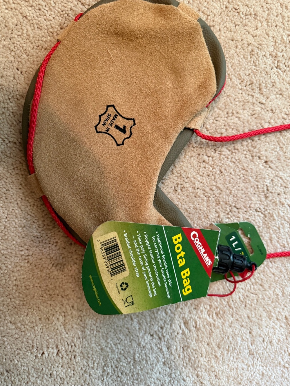 Coghlan's Suede Bota Bag with Red Cord